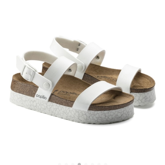 white platform birkenstocks